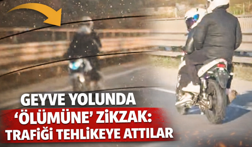 Geyve Yolunda “Ölümüne” Zikzak: Trafiği Tehlikeye Attılar