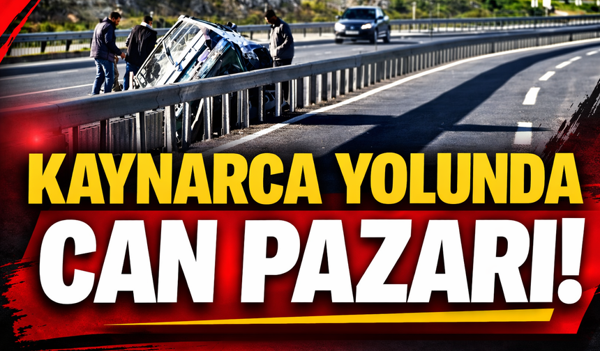 Kaynarca Yolunda Kaza: Otomobil Bariyerlere Çarpıp Yan Yattı
