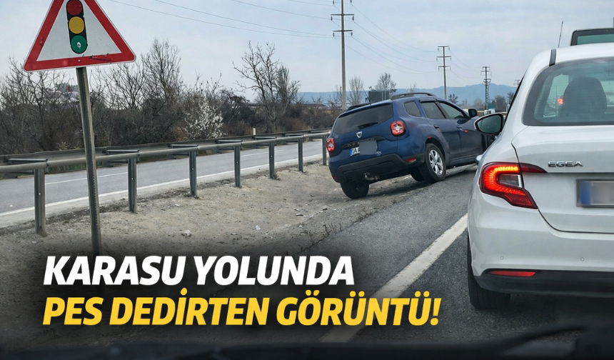Karasu yolunda pes dedirten görüntü!