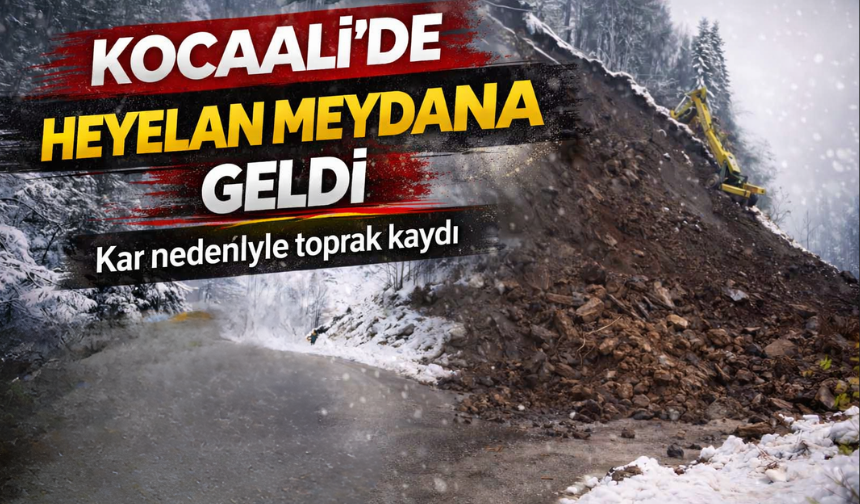 Kocaali'de heyelan meydana geldi