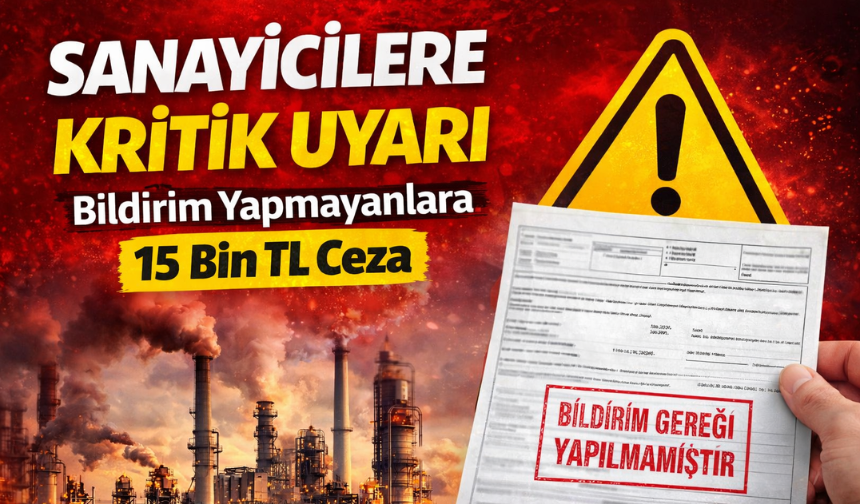 Sanayicilere Kritik Uyarı: Bildirim Yapmayanlara 15 Bin TL Ceza