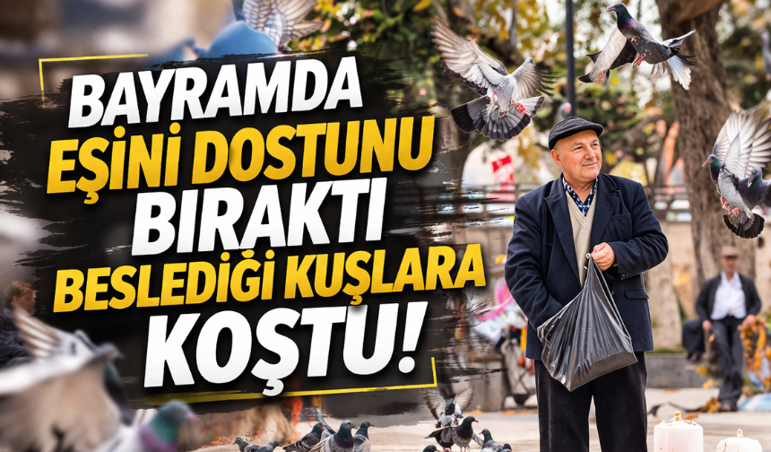 Bayramda Herkes Sevdiklerine Koştu, O Güvercinleri Unutmadı