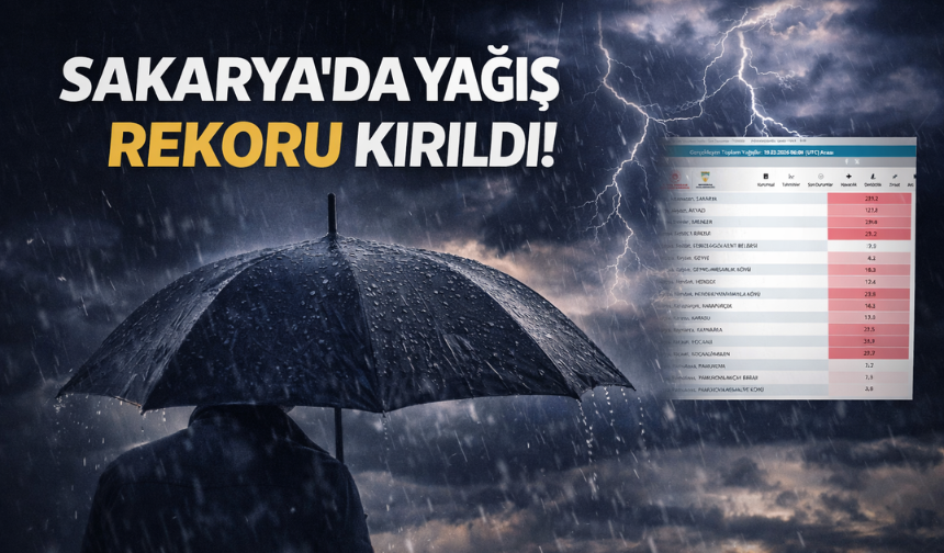 Sakarya’da Yağış Rekoru Kırıldı