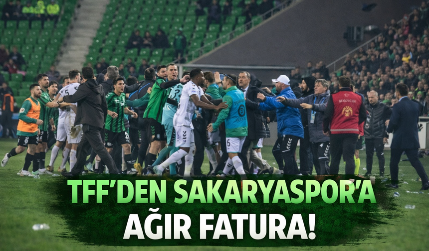 TFF’den Sakaryaspor’a ağır fatura!