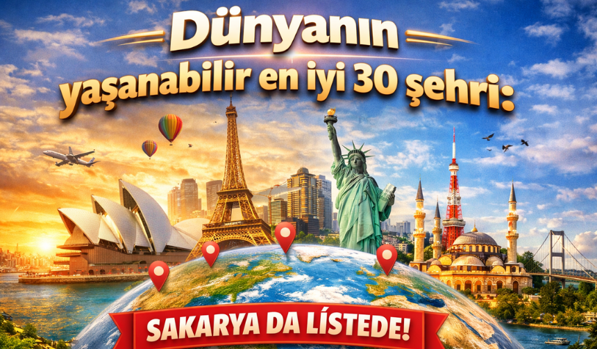 Dünyanın yaşanabilir en iyi 30 şehri: Sakarya'da listede!