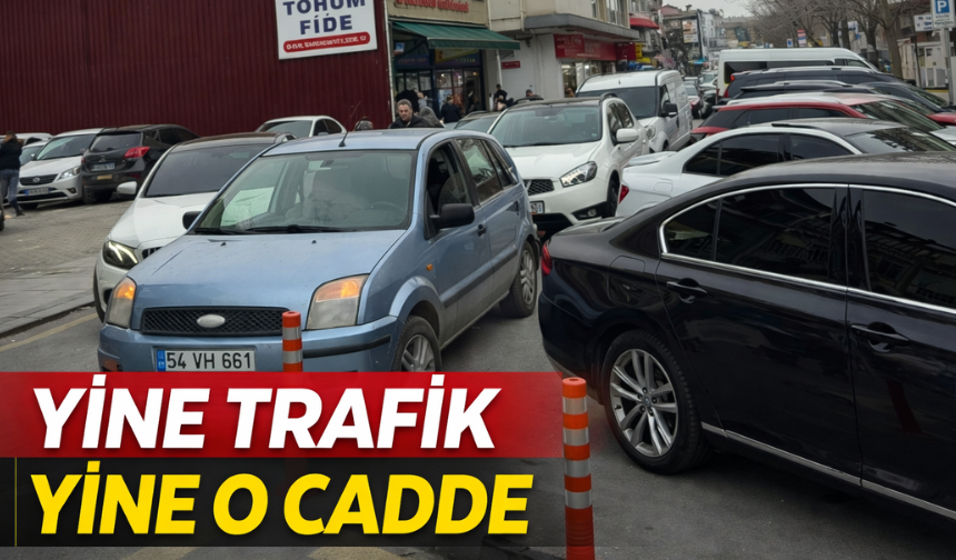 O caddede trafik sorunu bitmiyor!