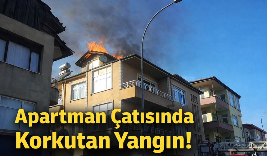Geyve’de Apartman Çatısında Yangın Çıktı!