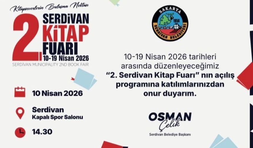 Serdivan Kitapla Buluşuyor 2. Kitap Fuarı Kapılarını Açıyor