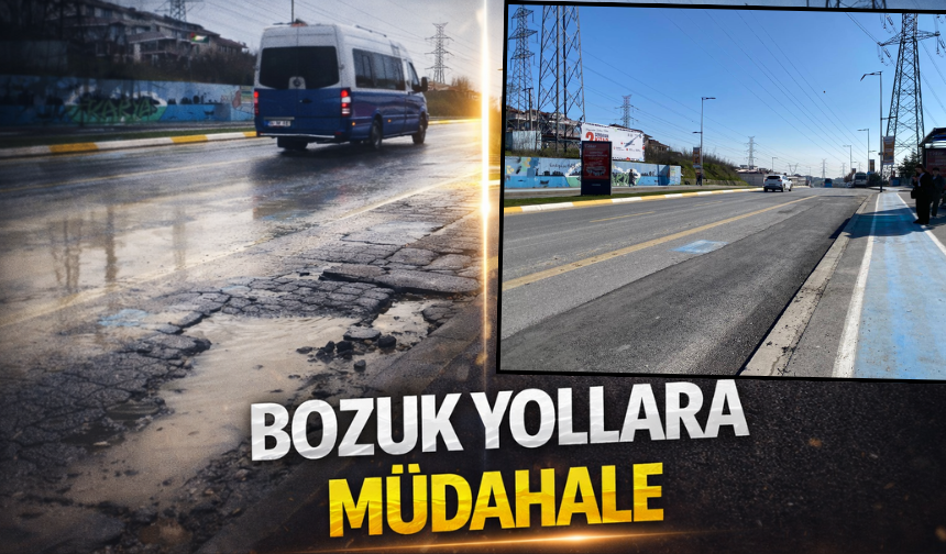 Öğrencilerin bindiği durak yolu çözüme kavuştu