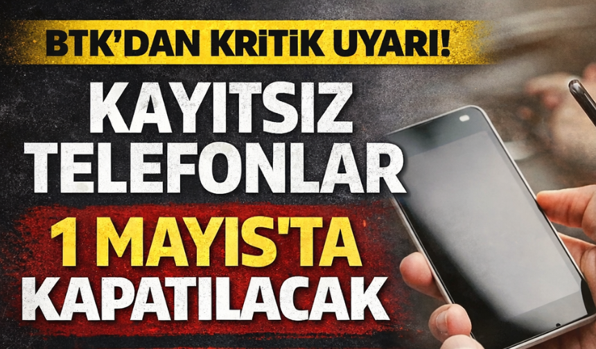 Kayıtsız telefonlar kapatılacak!