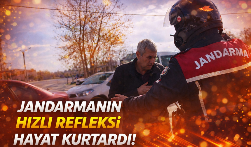Jandarmanın hızlı refleksi hayat kurtardı