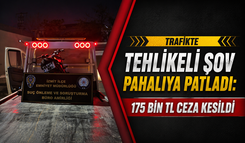 Trafiği Tehlikeye Atan Motosiklet Sürücüsüne 175 Bin TL Ceza