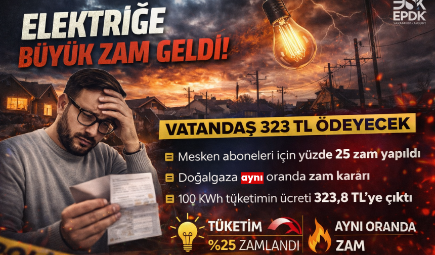 Elektrik ve doğalgaza zam geldi!