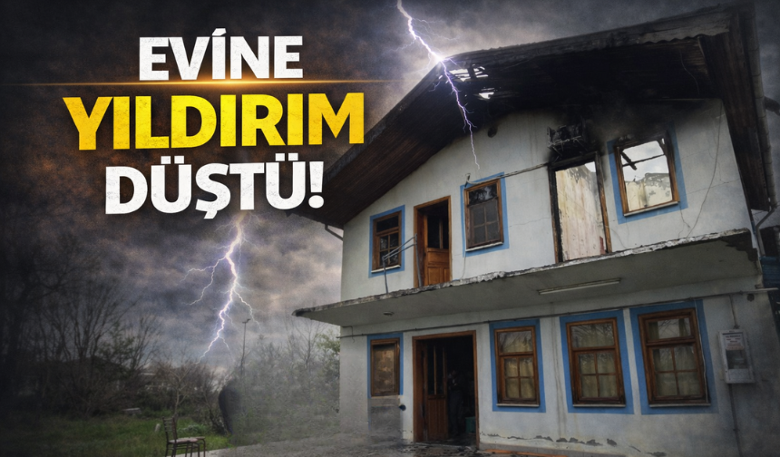 Erenler’de yıldırım düştü