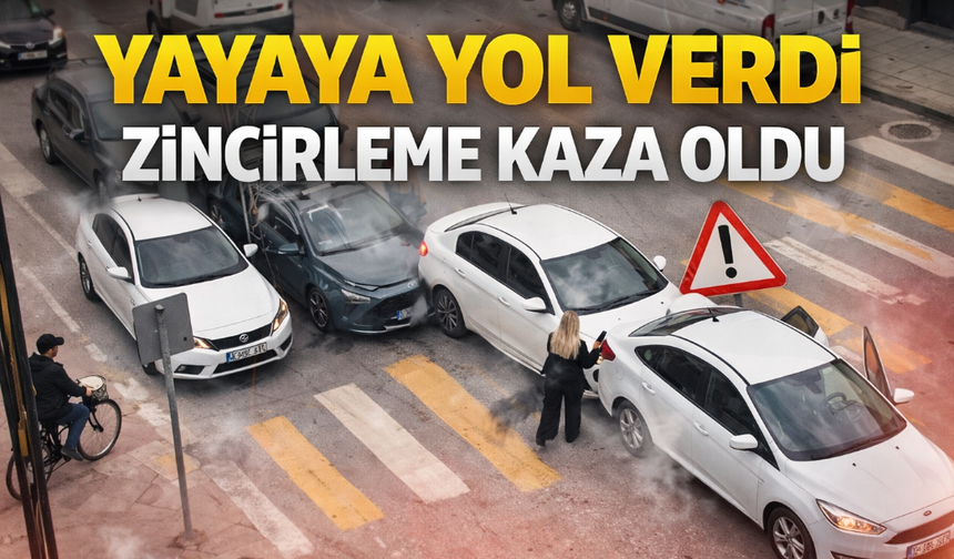 Sakarya’da Yaya Geçidinde Zincirleme Kaza!