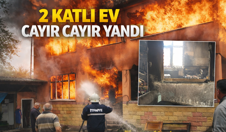 Hendek’te Korkutan Yangın! İki Katlı Binada Alevler Yükseldi