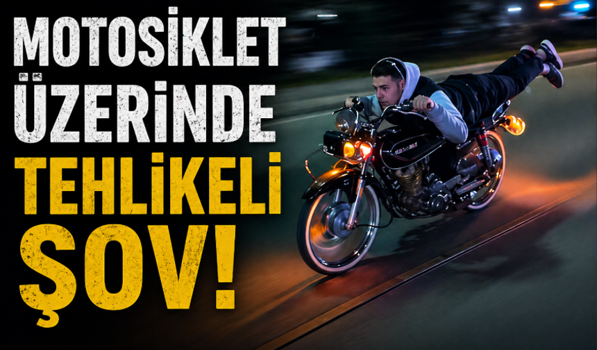 Pes Dedirten Görüntü! Motosiklet Üzerinde Ölümle Dans Etti