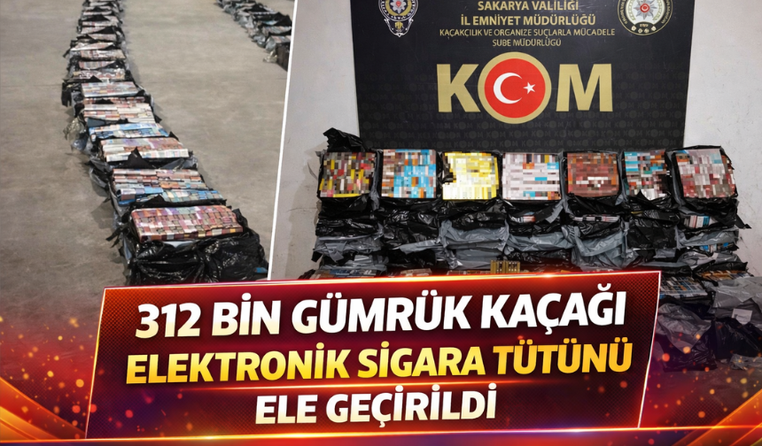 Hendek’te Kaçak Tütün Operasyonu: 312 Bin Ürün Ele Geçirildi