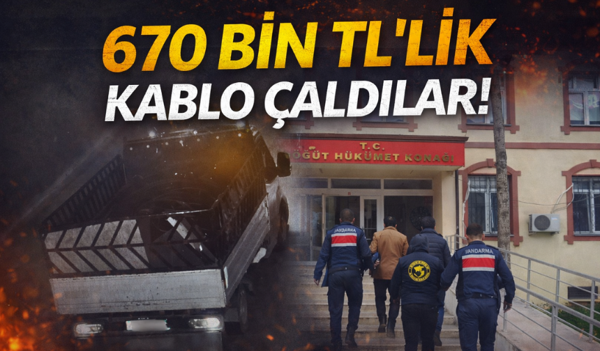 670 bin TL'lik kablo çaldılar!