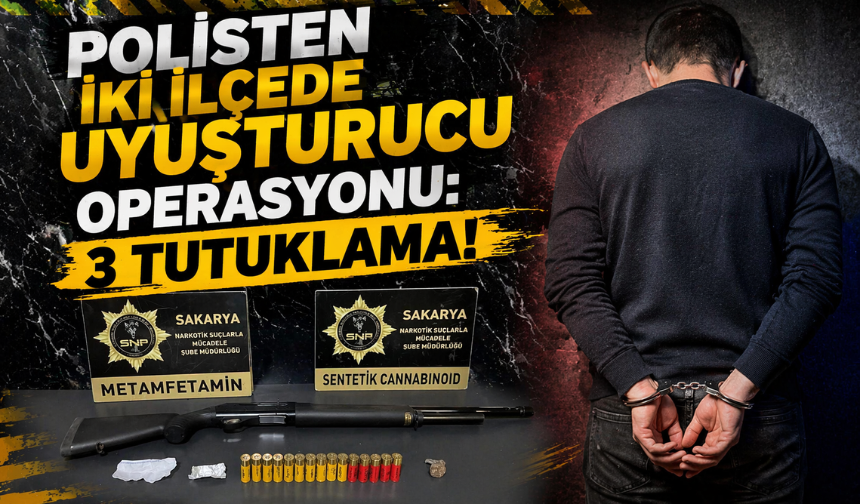 Sakarya’da Uyuşturucu Operasyonu: 3 Şüpheli Tutuklandı