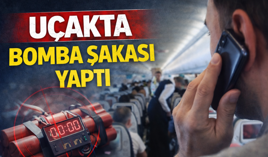 Uçakta bomba şakası!