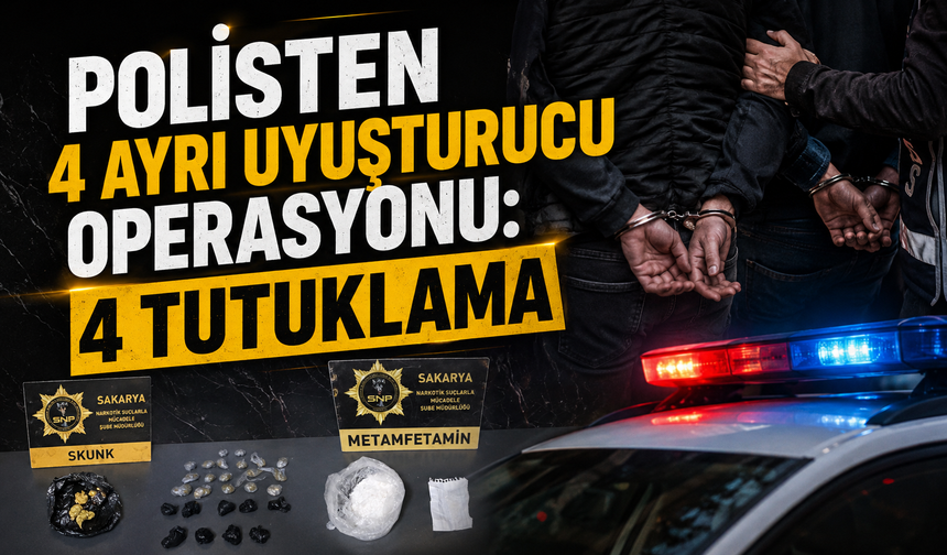 Polisten 4 ayrı uyuşturucu operasyonu: 4 tutuklama