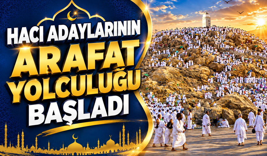 Hacı adayları Arafat yolunda