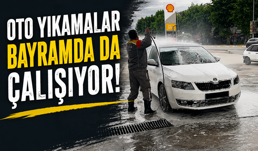 Bayramda Oto Yıkamalarda Yoğunluk Sürüyor