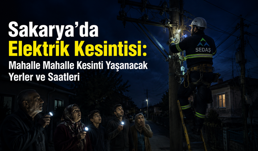 Sakarya’da Elektrik Kesintisi: Mahalle Mahalle Kesinti Yaşanacak Yerler ve Saatleri