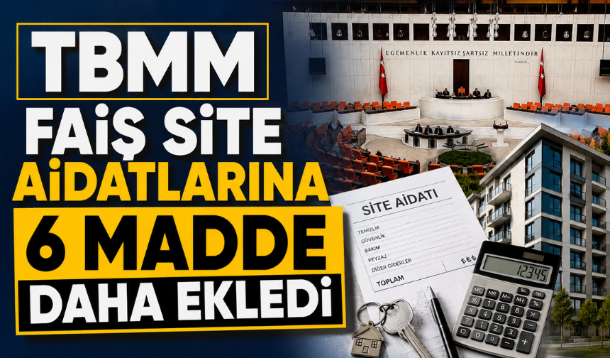 TBMM'den Faiş Site Aidatlarına 6 Yeni Düzenleme!