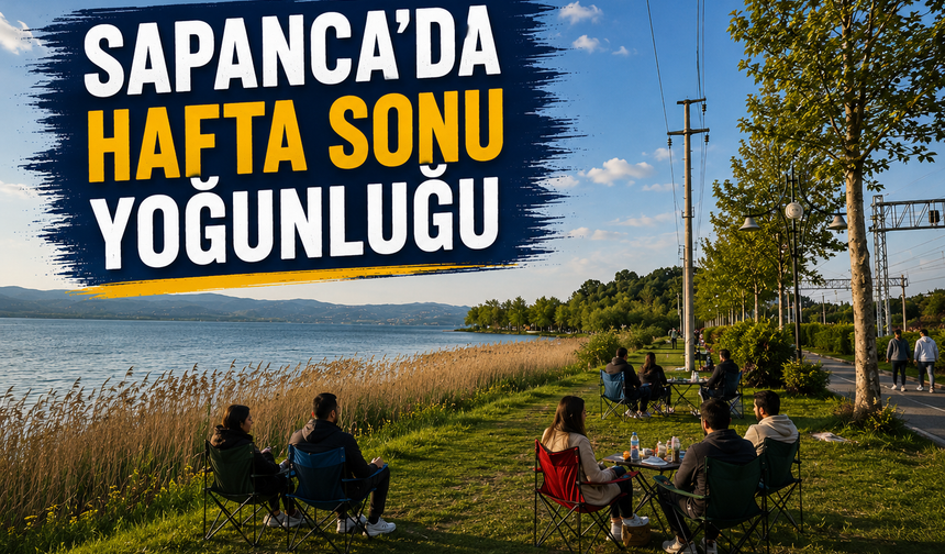 Güneşi gören Sapanca'ya akın etti