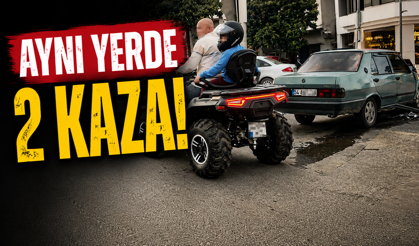 Sanayi Caddesi’nde Peş Peşe Kaza