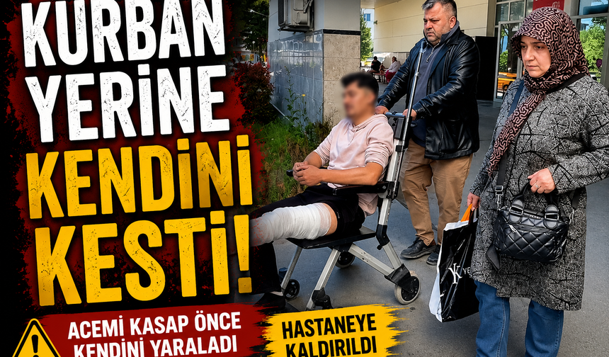 Acemi kasaplar hastaneye koştu