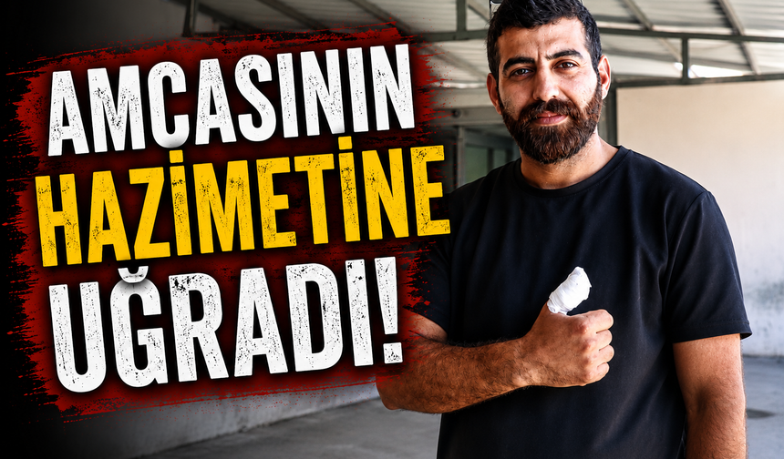 Amcasının hazimetine uğradı