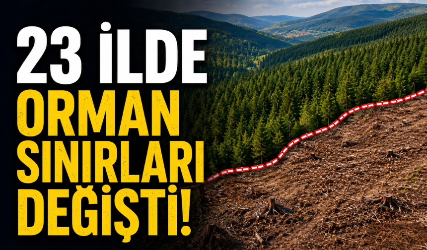 23 İlde Orman Sınırları Değişti
