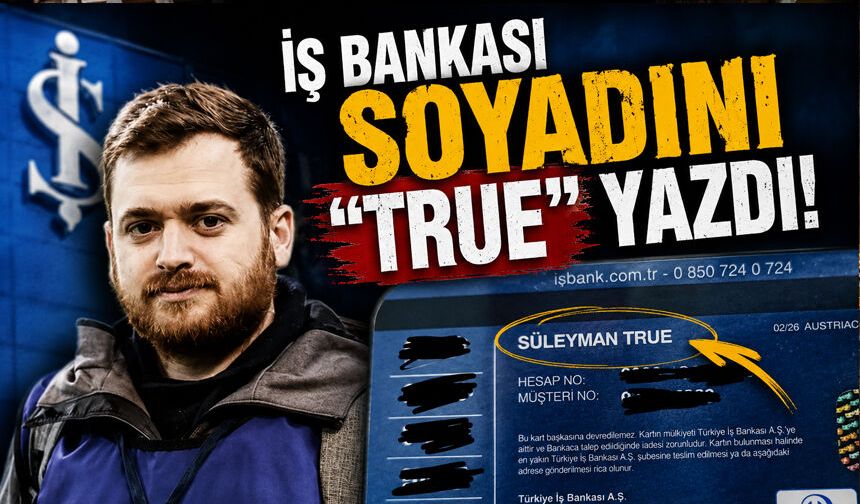 Banka soyadını İngilizce yazı!