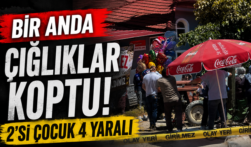 Freni Tutmayan Traktör Kalabalığa Daldı: 2'si Çocuk 4 Yaralı