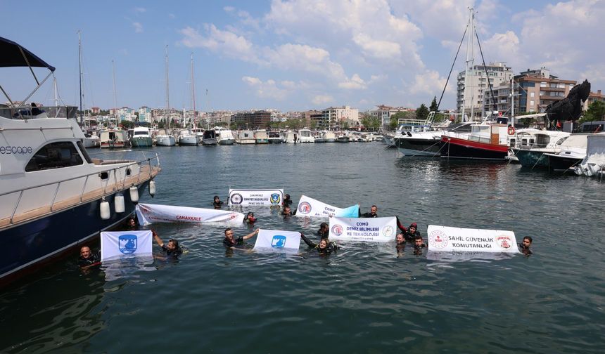 Çanakkale'de deniz temizliği yapıldı