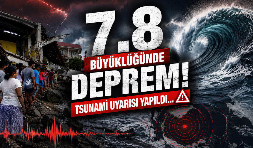7.8 büyüklüğünde deprem! Tsunami uyarısı yapıldı...