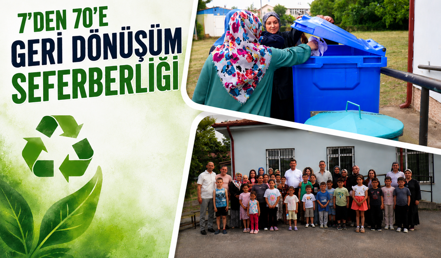 Akyazı'da Örnek Geri Dönüşüm Hareketi: 7'den 70'e Herkes Sıfır Atık İçin El Ele Verdi