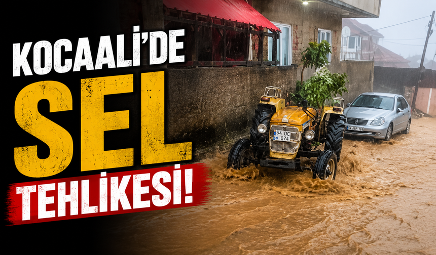 Kocaali’de Şiddetli Yağış Alarmı! Sel Tehlikesi Yaşandı