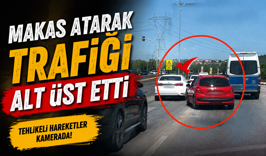 Makas atarak trafiği alt üst etti