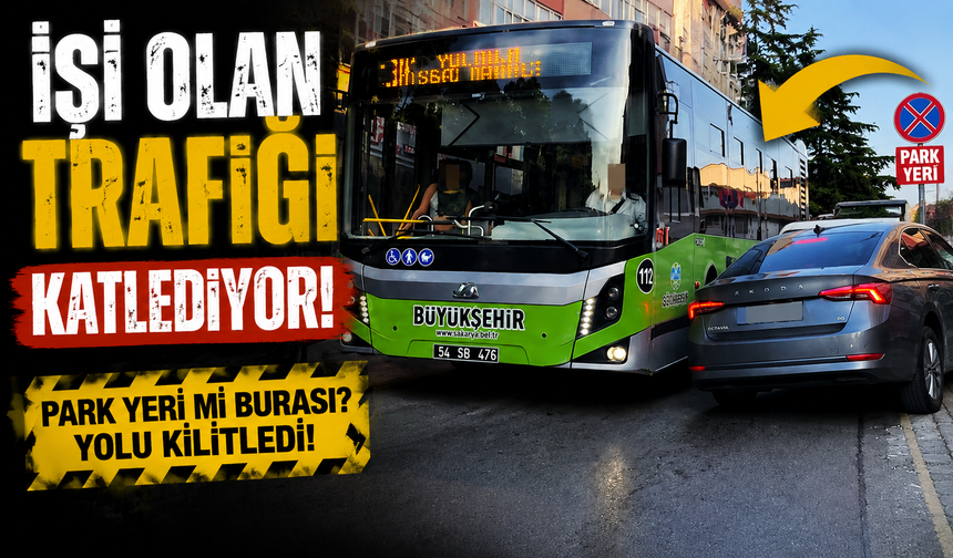 İşi olan parkıyla trafiği katlediyor!