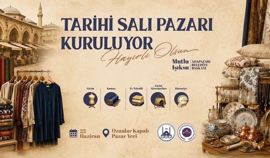 Tarihi Salı Pazarı, Ozanlar’da Yeniden Kuruluyor