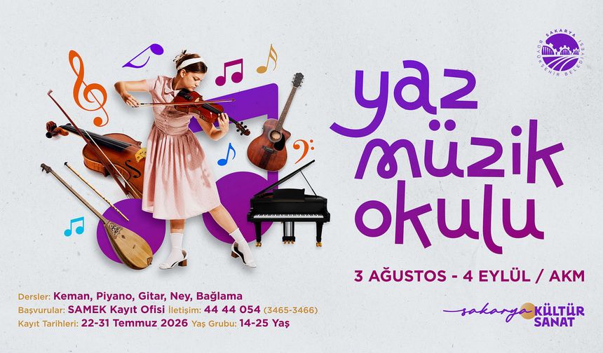 Yaz Müzik Okulu’nda Kayıt Heyecanı Başlıyor! Gençler İçin Ücretsiz Müzik Eğitimi Fırsatı