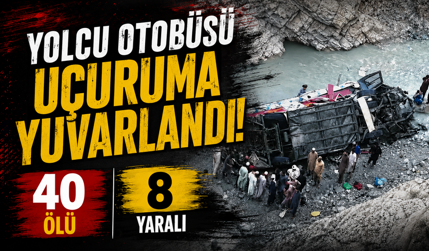 Yolcu otobüsü uçuruma yuvarlandı: 40 ölü, 8 yaralı