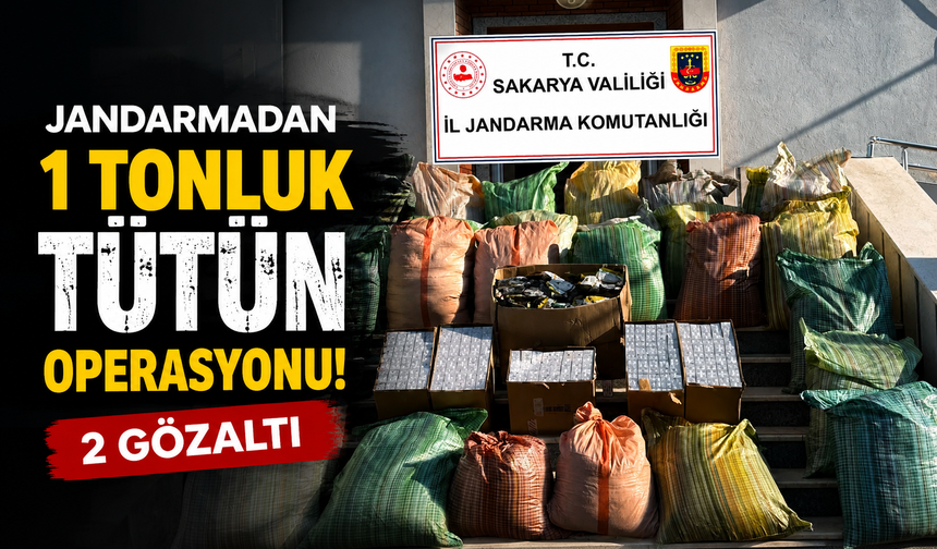 Jandarmadan 1 tonluk tütün operasyonu