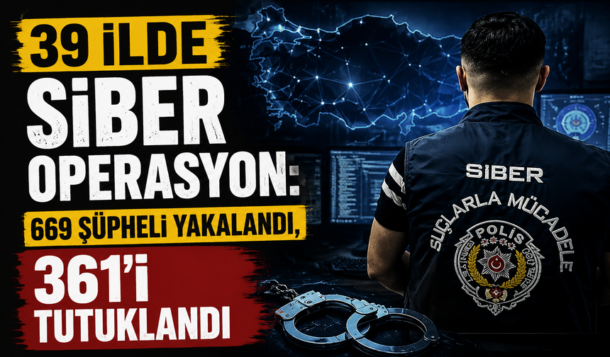 39 İlde Siber Operasyon: 669 Şüpheli Yakalandı, 361’i Tutuklandı