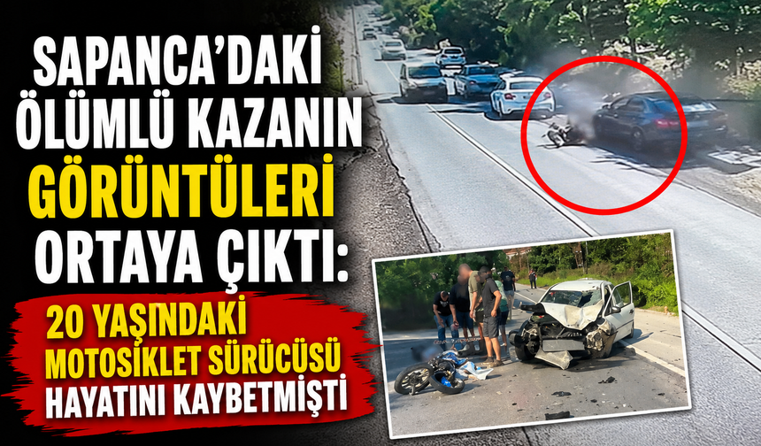 Sapanca'daki Ölümlü Kazanın Görüntüleri Ortaya Çıktı: 20 Yaşındaki Motosiklet Sürücüsü Hayatını Kaybetmişti