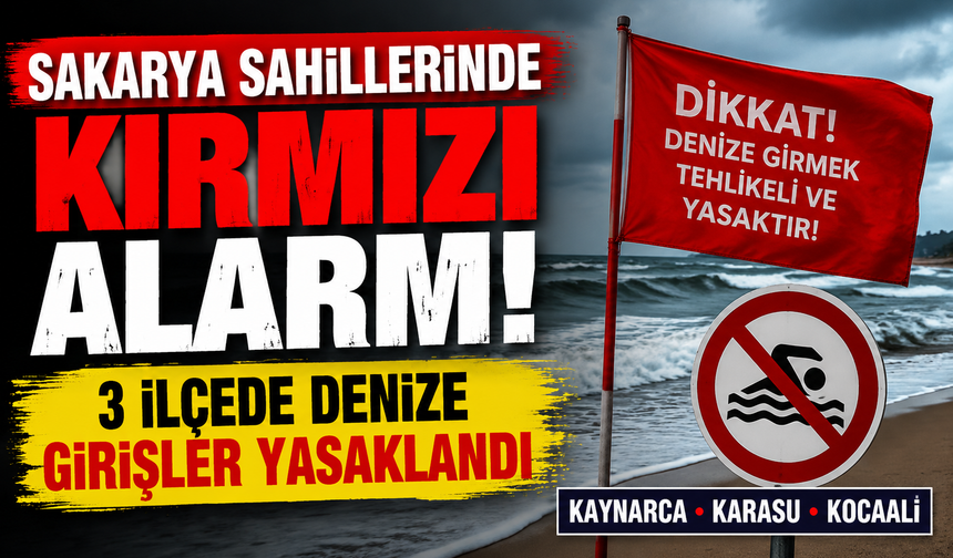 Sakarya Sahillerinde Kırmızı Alarm! 3 İlçede Denize Girişler Yasaklandı